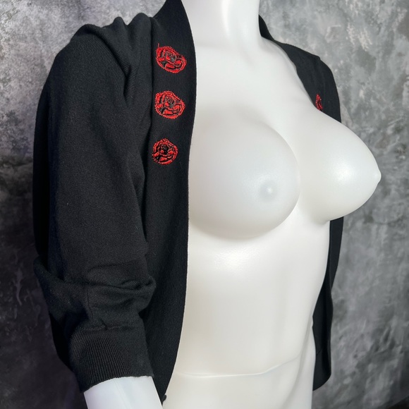 Too Fast Brand spiderweb Rose batwing - Picture 5 of 8